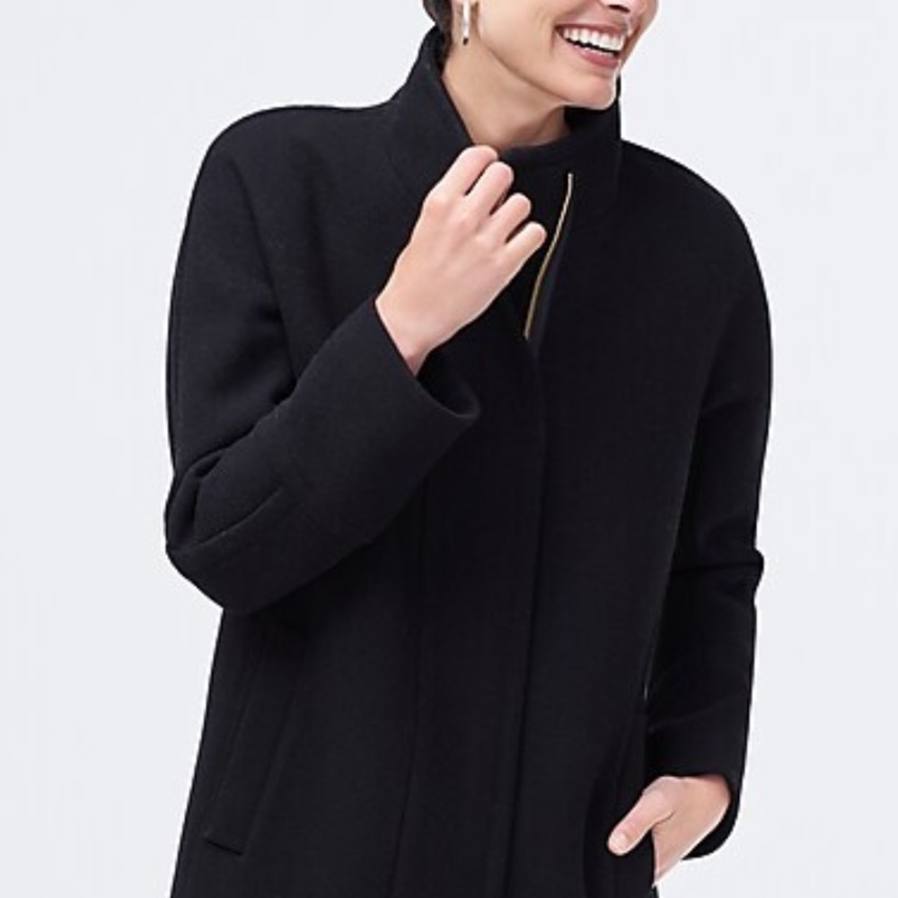 Black J. Crew Factory City Coat